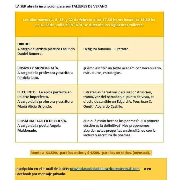 Talleres de verano